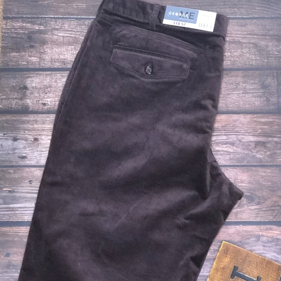 Women's GEORGE DESIGNS Brown Corduroy Capri Pants Size 18 - Picture 6 of 8